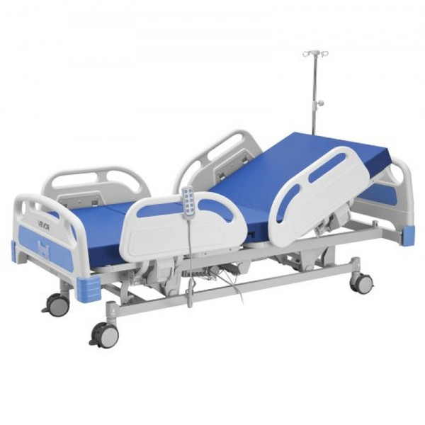VEVOR Elektrisches Krankenhausbett, 5 Funktionen, Trendelenburg-Funktion, mit Matratze, 450-750 mm, für Pflege & Krankenhaus, QDDKLBBXGKJP2LAK9001V2
