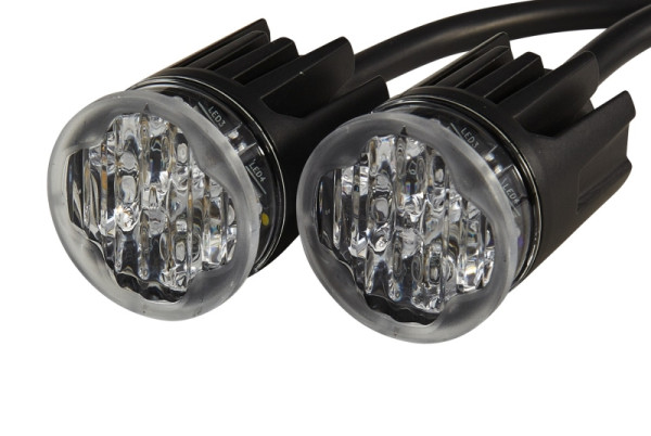 HELLA LED-Blitz-Kennleuchte, BST-Round, 12/24V, blau/gelb, Einbau, Kabel: 1850mm, Anbau, Set, 2XD 014 564-011