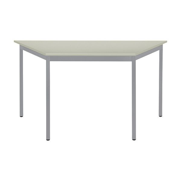 Bisley Mehrzwecktisch, Trapezförmig, Breite 1200 mm, Tiefe 600 mm, 19mm Tischstärke, 399 chrom x G grau, MTT1206G399