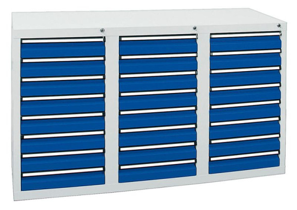 stumpf Schubladenschrank Serie STS 410, RAL 7035/5010, 24 Schubladen (24x100 mm), 7103174