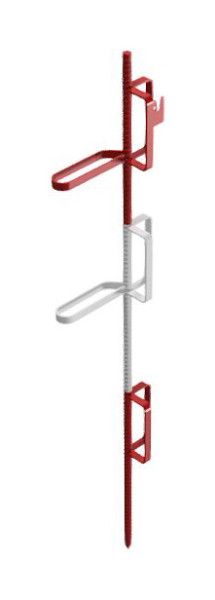 Schake Lattenpfahl Ø 20 x 1400 mm, Ausführung: mit 8 geschlossenen Haken, 302214RH8G
