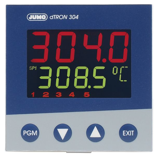 JUMO Kompaktregler zum Schalttafeleinbau, (96x96 mm), AC/DC 20 bis 30 V, Ausführung des elektrischen Anschlusses: Schraubanschluss, 00475571