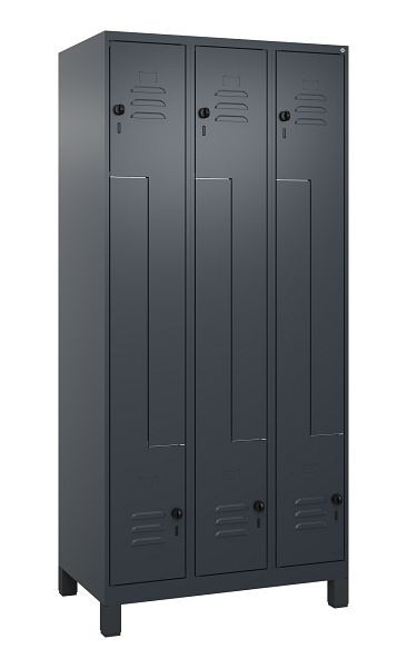 C+P Z-Spind Classic PLUS, C Z-Spind, Classic PLUS, Füße, 6 Abteile, 1950x900x500mm, 7016/7016, Drehriegel, 080013-306 S10012