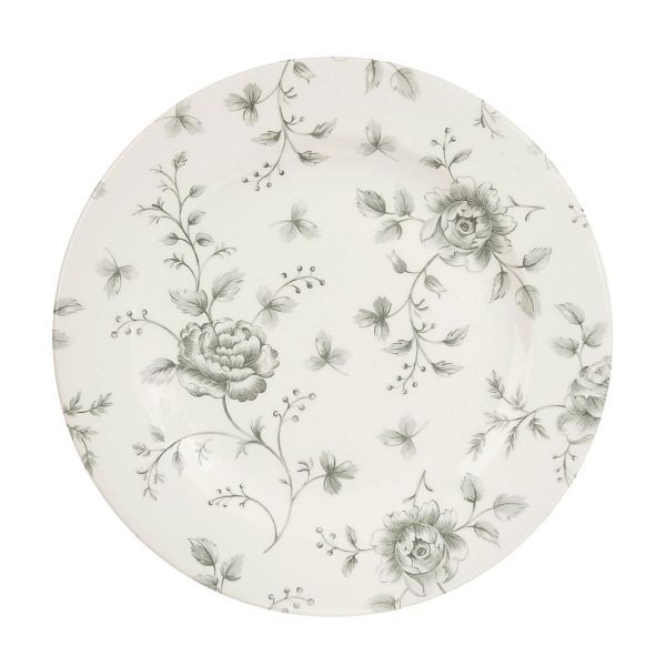 Churchill Vintage Prints Rose Chintz Profilplatten, Grau, 210 mm (6 Stück), DA666