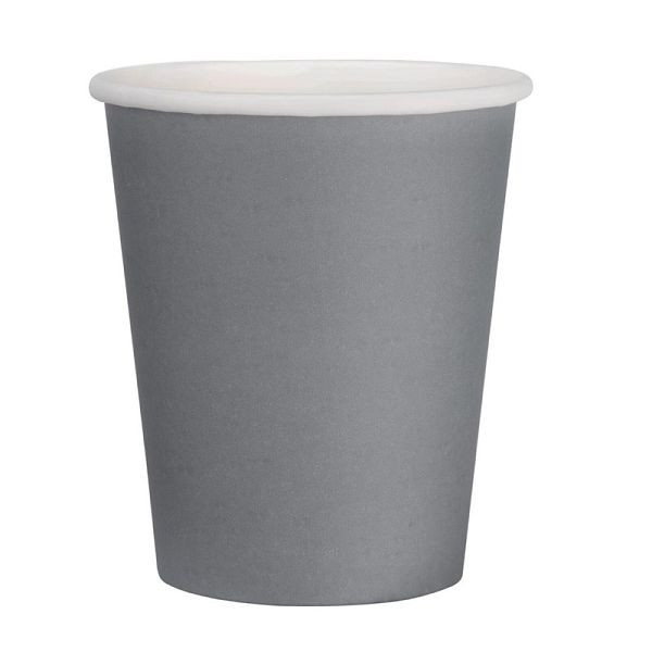 Fiesta Einwandige Heißgetränkebecher dunkelgrau 225ml, VE: 1000 Stück, GP415