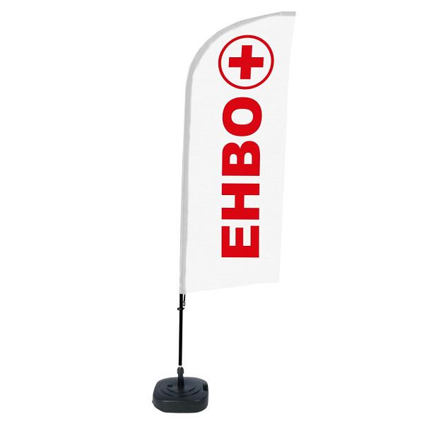 Showdown Displays Beachflag Alu Wind Komplett-Set Erste Hilfe Niederländisch ECO, BFAW310-WT21-I108ECO