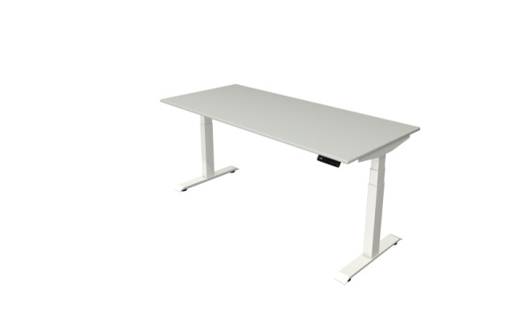 Kerkmann Steh-/Sitztisch Move 4 neu 180 x 80 cm Gestell weiß, Tischplatte lichtgrau, 10090711