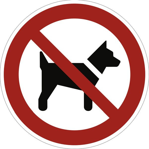 Moedel Mitführen von Hunden verboten ISO 7010, Folie, Ø 100 mm, 58474