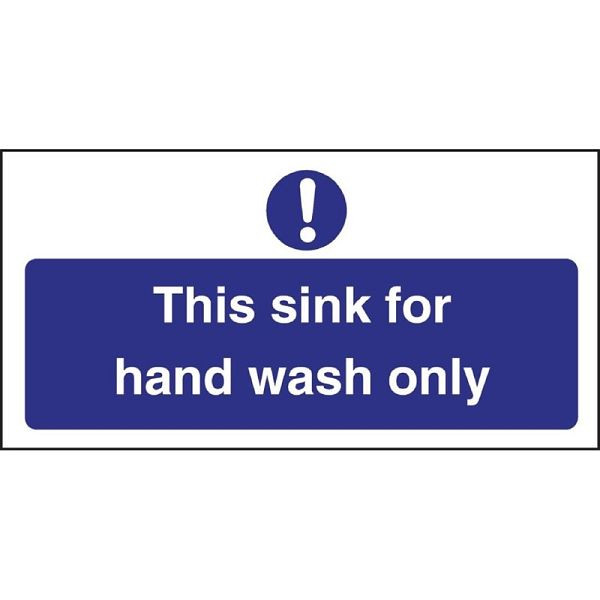 Vogue Hinweisschild "This sink for hand wash only" Nur zum Händewaschen, L952
