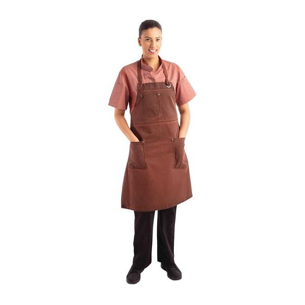Chef Works Urban Dorset kurze Schürze rostbraun, Baumwolle, BB202