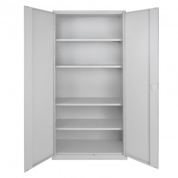 ADB Flügeltürschrank, Maße (HxBxT): ca. 195 x 92 x 42 cm, Farbe: lichtgrau (RAL 7035), 40956