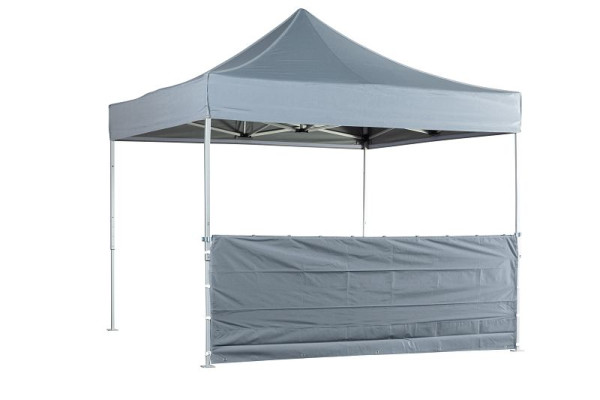 VeroTENT 4,5m Seitenwand halbhoch - grau, v-4,5b5s grau