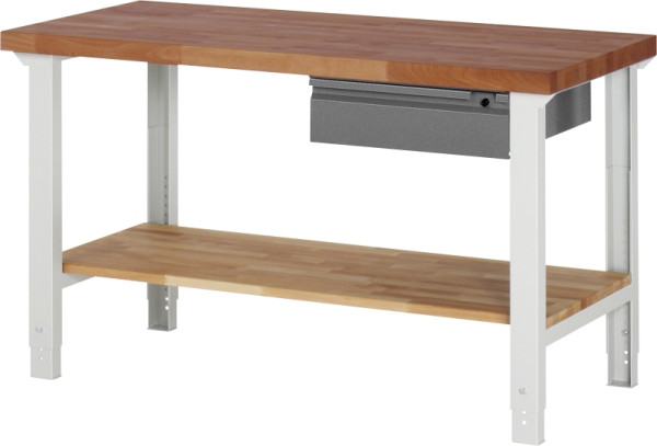 RAU Werkbank höhenverstellbar 7001I7, B1500xT700xH790-1140mm, 1xSchublade-TA, 03-7001I7-157BR4H-Z.942