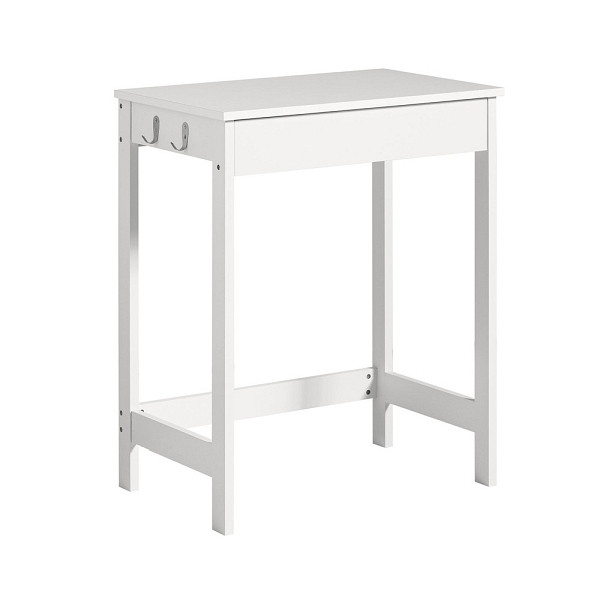 SoBuy Schreibtisch mit einer Schublade Weiß 60x40x76 cm, Minimalistisch, FWT43-W