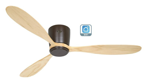 CasaFan Deckenventilator Eco Plano Wood Lack bronze-Massivholz natur WiFi, 313295W