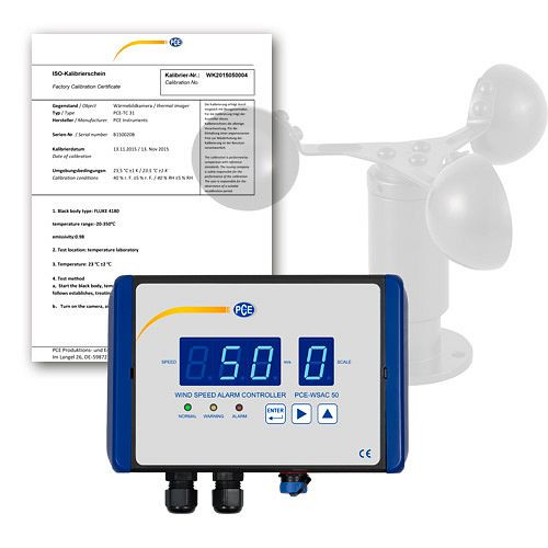PCE Instruments Anemometer mit Voralarm und Alarm, PCE-WSAC 50-311