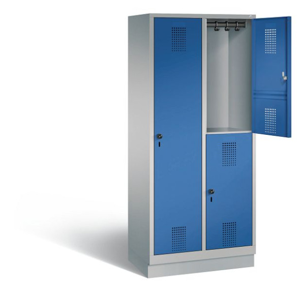 C+P Kombi-Spind Evolo, H1800xB810xT500mm, Farbe: Weißaluminium / Enzianblau, 48620-22 S10039