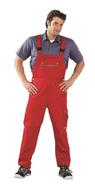 Planam Canvas 320 Latzhose, rot/rot, Größe 52, 2137052