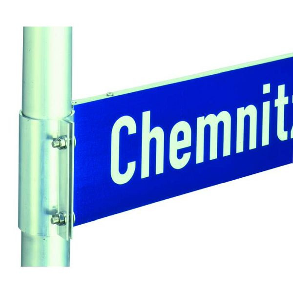 Stein HGS Halterung für Straßennamenschilder mit Alu-Hohlkastenprofil, 150mm/Ø 60mm, inkl. Rohrschelle, 015ks615