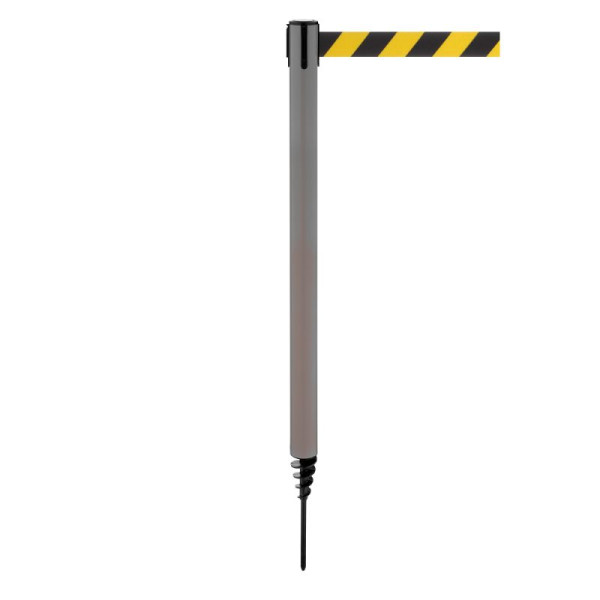 Stein HGS Personenleitsystem -P-Line Outside-, grau, schwarz/gelb diagonal (schraffiert), mit Sicherheitsverschluss (selbstlösend), 37686-1302