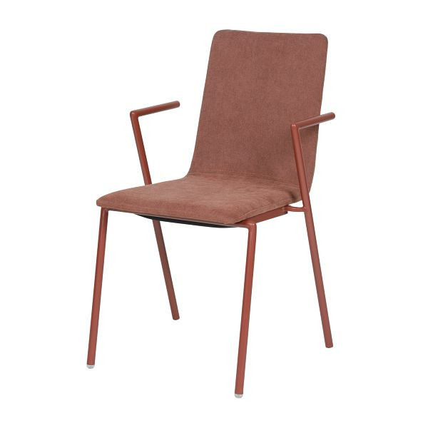 Feros Fortis Stapelbarer Konferenzsessel, Braun-Rot, 151576