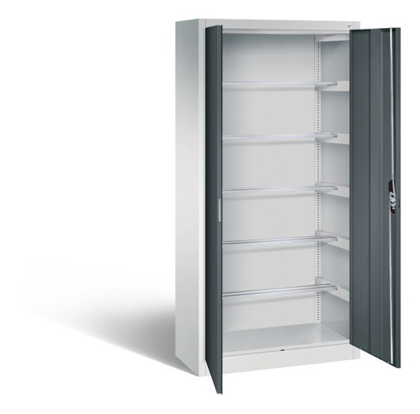 C+P Büro-Drehtürenschrank Acurado, H1950xB930xT400 mm, Grau/Anthrazit, 9260-600 S10408