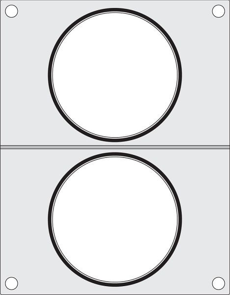 Hendi Matrize für Versiegelungsmaschine 976722, 2 runde Behälter, Ø 115 mm, 805633