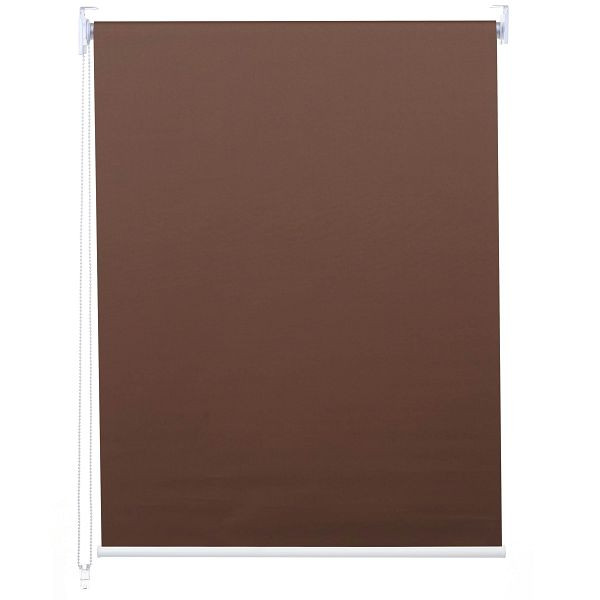 Mendler Rollo HWC-D52, Fensterrollo Seitenzugrollo Jalousie, 110x230cm Sonnenschutz Verdunkelung blickdicht, braun, 63464