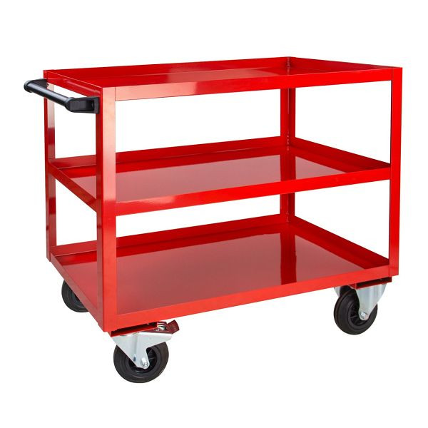 ADB Montagehilfswagen mit 3 Etagen, Farbe: Verkehrsrot (RAL 3020), Maße BxHxT: 1000 x 915 x 500 mm, 21045