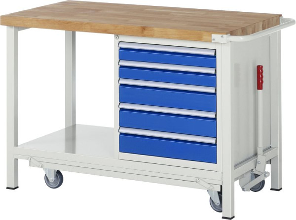 RAU Absenkbare Werkbank 8000 - Modell 8171, B1250 x T700 x H880 mm, 15-8171A6-127B4F.11