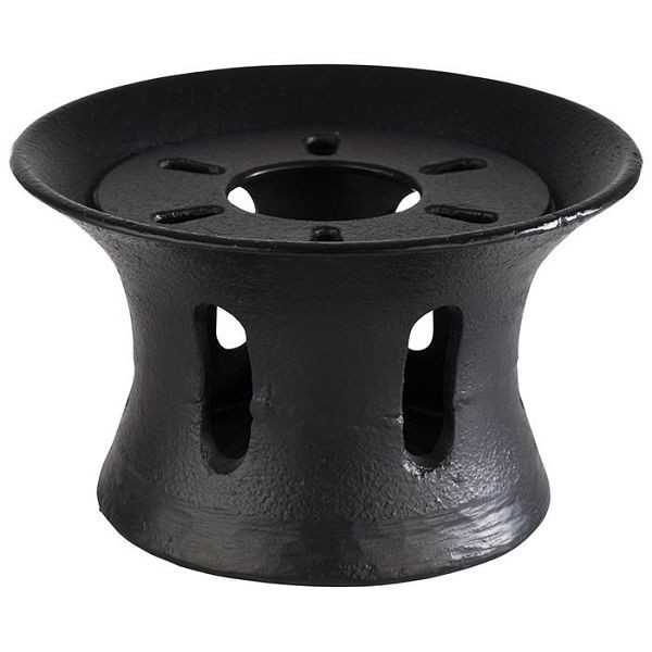 APS Stövchen -ASIA-, Ø 13 cm, Höhe: 7,5 cm, Gusseisen, schwarz, abnehmbarer Deckel, 10994