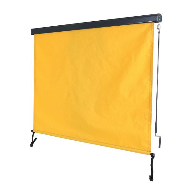 Mendler Vertikalmarkise HWC-F42, Senkrechtmarkise Sichtschutz Außenrollo Rollo, UV-Schutz 50 Stoff, 250x180cm, gelb, 76495