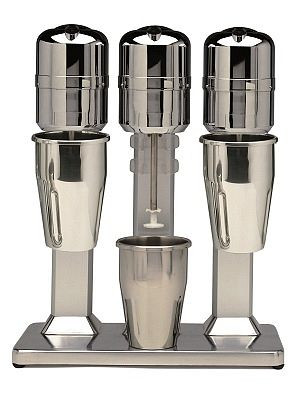 GEPPETTO Frullino Frozen Eisshaker FZ2075/3 mit 3 Inox Behälter mit zwei Geschwindigkeitsstufen, 46023