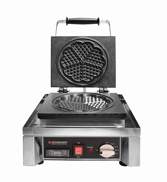 Schneider Waffel-Eisen mit digitalem Timer "Herz5", 420x300x295 mm, 1600 W, 60-300°C, 150715