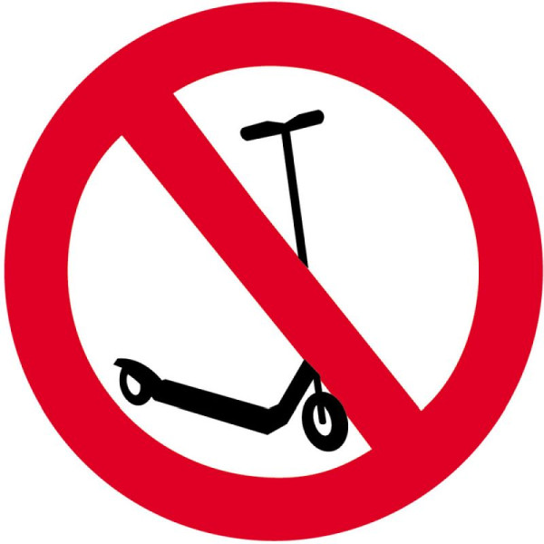 Stein HGS Sonderschild, Kickboard fahren verboten, Ø 420 mm, 14953