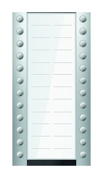 TCS Türkontrollsystem PET PRO Audio Klingeltastenerweiterung 24T 2 Spalten AP EN silber, AEA530224-0010