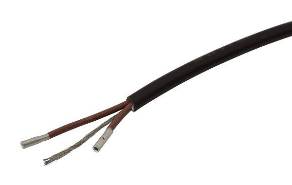 Etherma Kaltleiter für Heizmatte BRS, GSN und DSN, 2 x 2.5 mm² mit Schutzgeflecht, 400 V, VE: 3 Meter, 38499