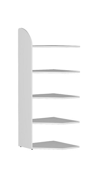 Kerkmann Eckfeld DANTE 1900 mm 5 Böden, weiß, 50970810, 4044917421325
