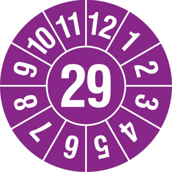 Stein HGS Prüfplaketten ohne Jahresfarbe (1 Jahr), 2029, 31.c7004-29