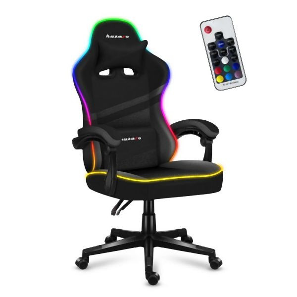 Huzaro Force 4.4 RGB Schwarz Drehstuhl, Neigung PLUS, Seitenlehne, HZ-FORCE 4.4 RGB BLACK, 5903796013160