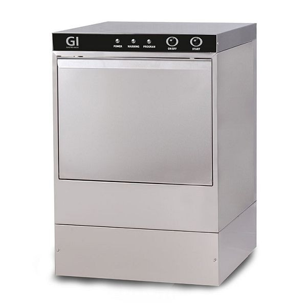 Gastro-Inox elektronische Glasspülmaschine mit Pumpe und Seifenspender, 40x40cm, 230V, Edelstahl AISI 304, 400.203
