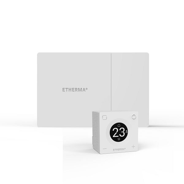 Etherma SMART Set bestehend aus Funkempfänger und Funkthermostat, WiFi, weiß, 46725