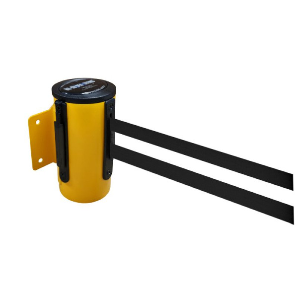 Stein HGS Wandgurtkassette -P-Line Future-, gelb, schwarz/weiß/schwarz waagerecht (gestreift), mit magnetischem Gurtendstück, 12850e-0404