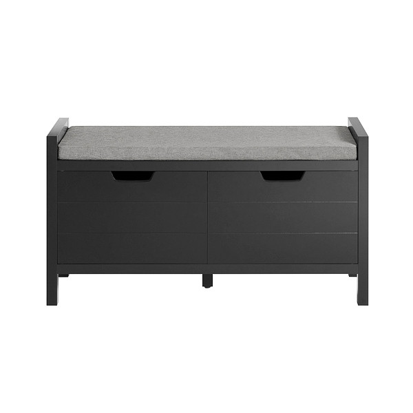SoBuy Schuhbank mit einer Schublade Schwarz 91x30x50 cm, Funktional, FSR63-II-SCH