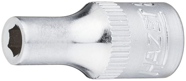 Hazet Steckschlüsseleinsatz, Sechskant, Vierkant hohl 6,3 mm (1/4 Zoll), 4 mm, Mit Rändelung, 850-4