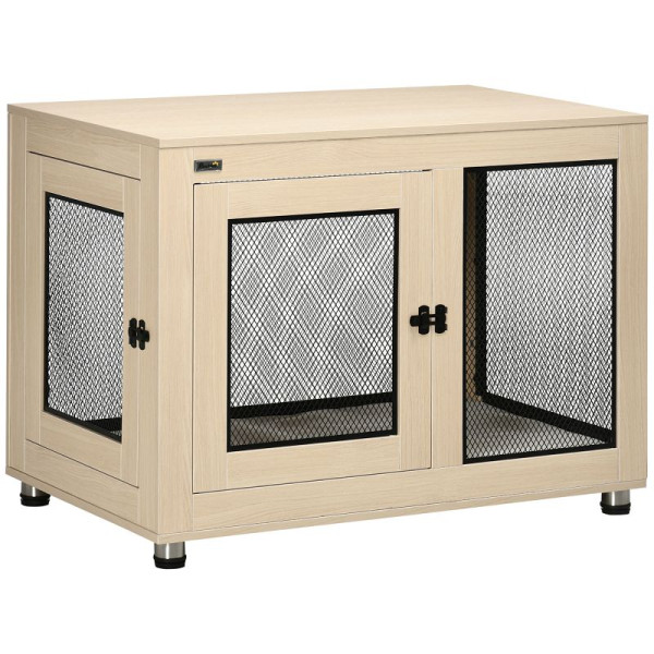 PawHut Hundebox Hundekäfig, Modernes Design, verriegelbar, 2 Türen, 94 x 60 x 71,5 cm, D02-132V00AK