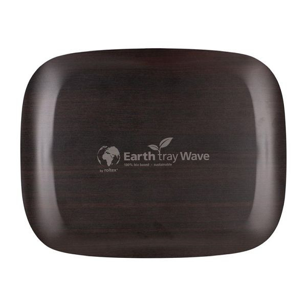 Roltex Wave Serviertablett dunkles Holz 46 x 36cm, DS030