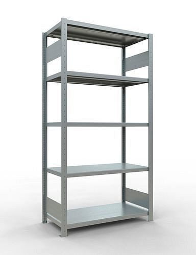 Schulte Fachbodenregal, Grundfeld, 5 Lagerebenen, Fachlast 250 kg, 1060 x 536 x 2000 mm, 278815