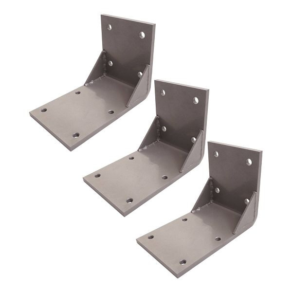 Mendler 3er-Set Deckenadapter für Kassetten-Markise T124, Deckenmontage Halterung Adapter, grau, 3x76439