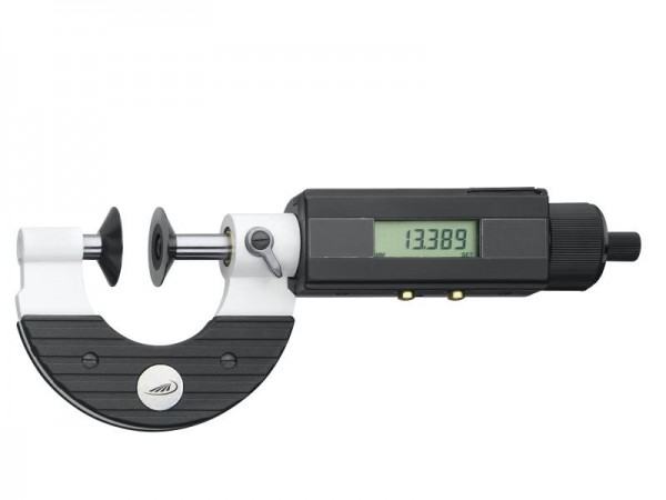 HELIOS PREISSER Digitale Bügelmessschraube für Zahnweiten, RS 232, Messbereich 0 - 25 mm, 933701